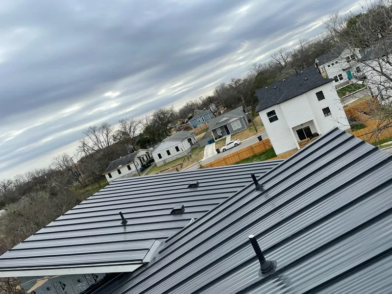 Standing seam metal roof panels with vents for Skylight Repair in Moss Bluff